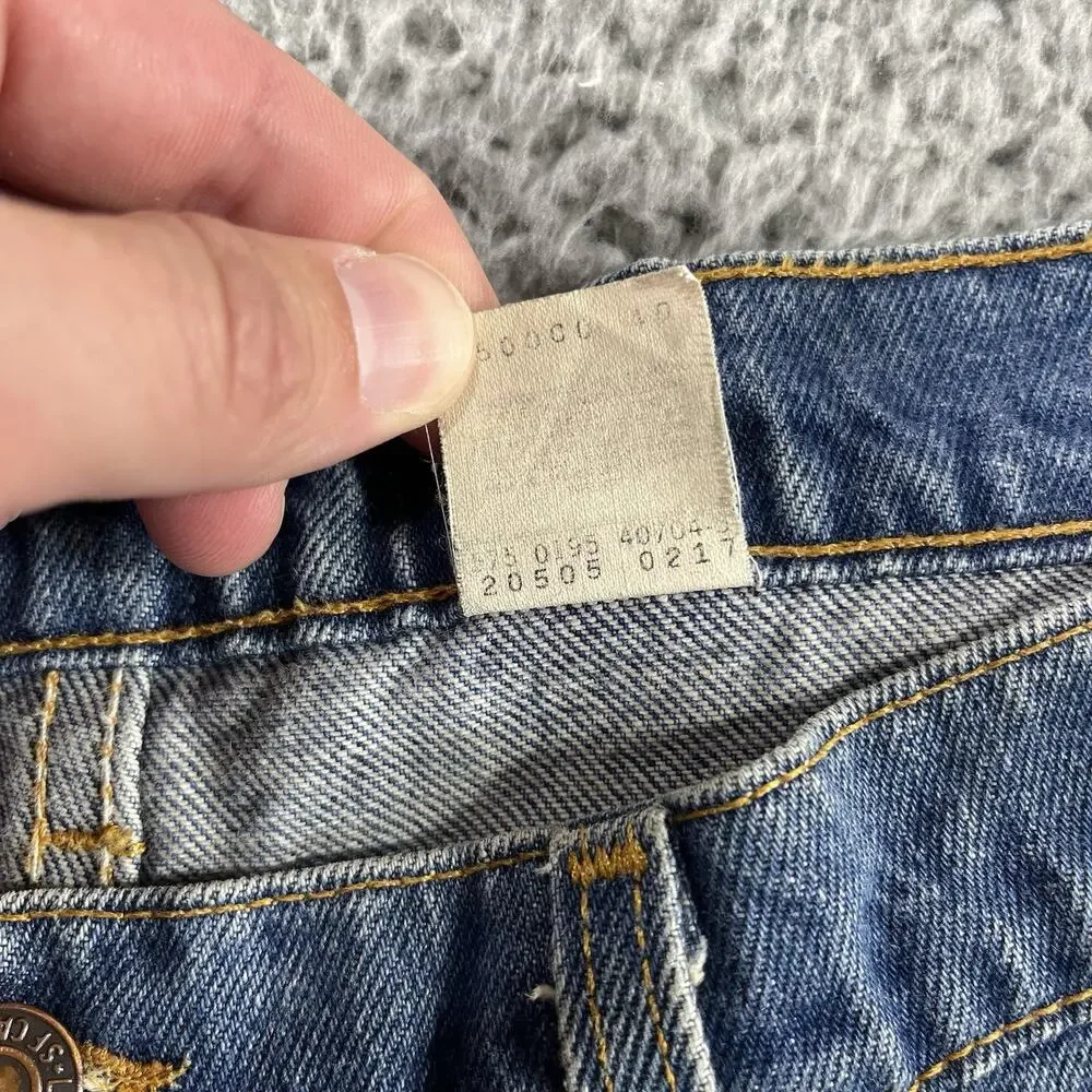 VINTAGE LEVIS 505 ORANGE TAB JEANS MENS 38x32 ACTUAL 36x32 USA MADE 90s STRAIGHT - Picture 14 of 16